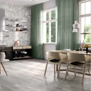 Image showing Circle Wood Tile floor