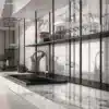 image of kitchen shelf, highlighting Medicea Marble Tiles