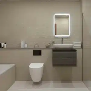 image of modern bathroom , highlighting Ashlee Pontino Wall Tile