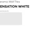 A sample image of white Sensation Wall Tile